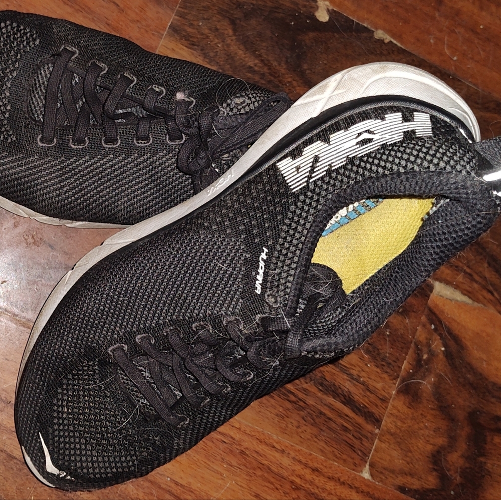 Black Hoka walking/running shoe's